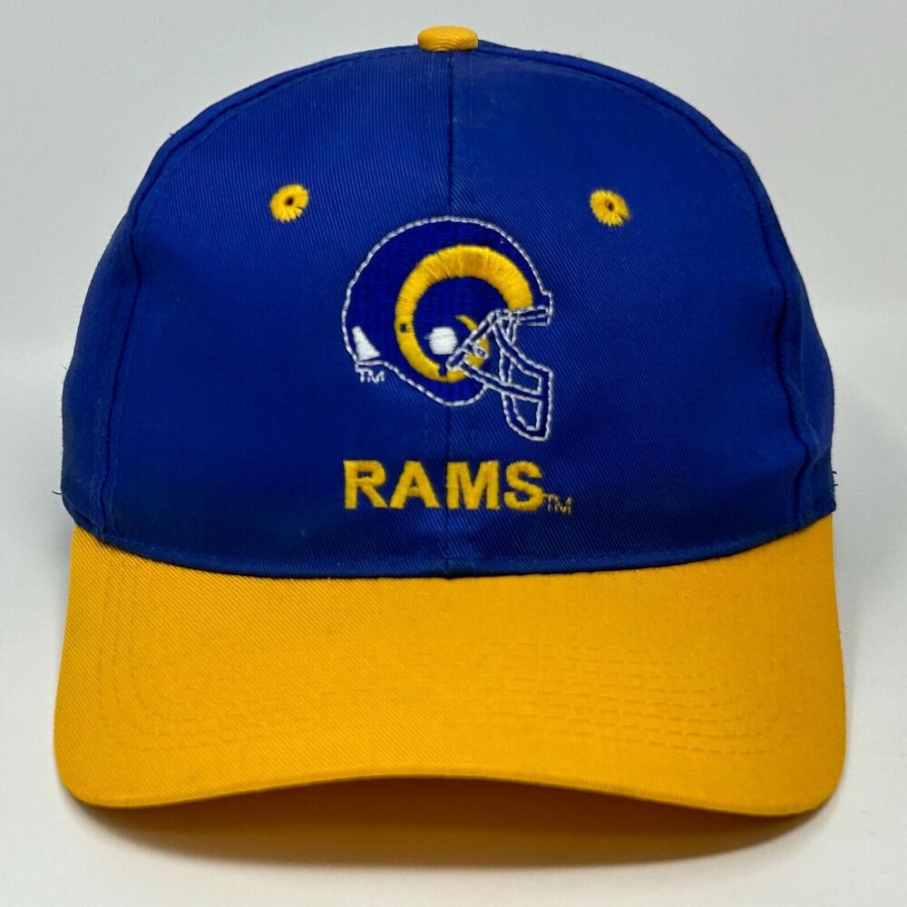 Vintage 90s Los Angeles LA Rams Hat Baseball Cap Blue NFL Football Snapback
